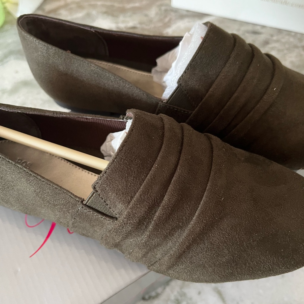 Ros Hommerson Olive Brown Suede Loafers